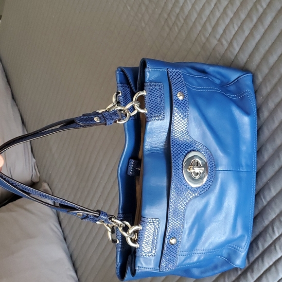 Matching Blue Coach handbag & wallet - Picture 8 of 12